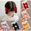 Set 2 kẹp nơ nhỏ cho bé vải lụa satin trơn cực xinh phong cách vintage Hàn Quốc