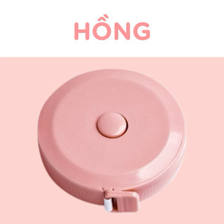 Cuộn Thước Dây Đo Eo, Chiều Cao, Đồ Đạc Mini Thu Rút Tự Động Hộp Tròn 1.5 Mét