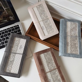 Binder bìa da denim Samue size A6 slim kèm giấy trơn