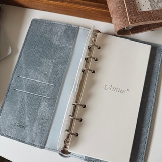 Binder bìa da denim Samue size A6 slim kèm giấy trơn