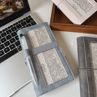 Binder bìa da denim Samue size A6 slim kèm giấy trơn