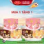 WISMO BÁNH QUE PHỦ KEM VỊ SOCOLA / DÂU / VANI – HỘP 400G (20 GÓI NHỎ)