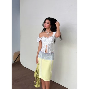 Tặng kèm đai ren) Lemonade Midi skirt - Remmus | Chân váy chữ A form lửng - BST ACID CANDY