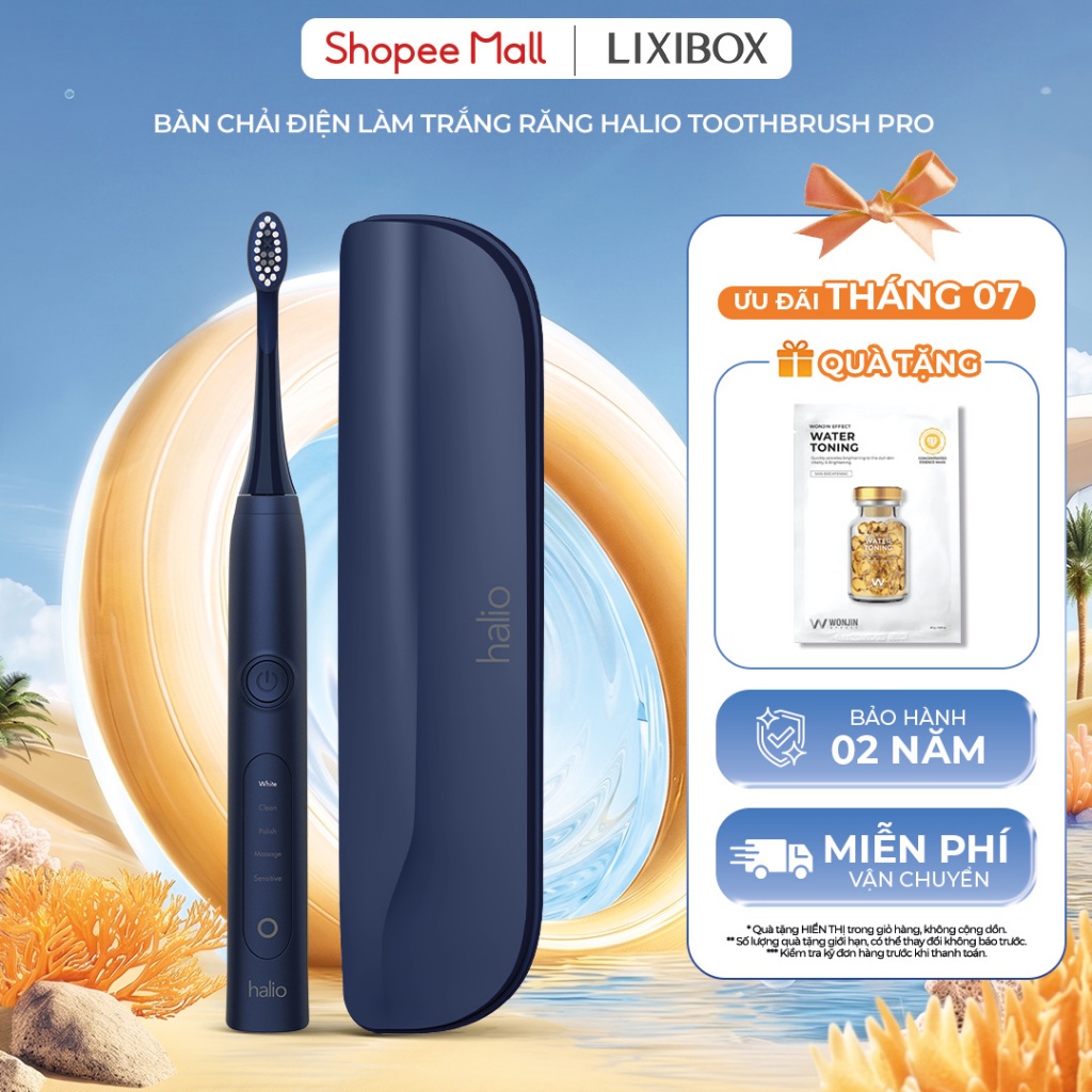 [SPLIVE] Bàn Chải Điện Làm Trắng Răng Halio Sonic Whitening Electric Toothbrush PRO Kèm Hộp Đựng