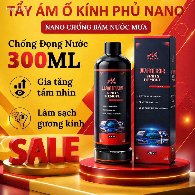 Chai phủ NANO nhập khẩu 300ML chống bám nước trên kính xe trên gương xe