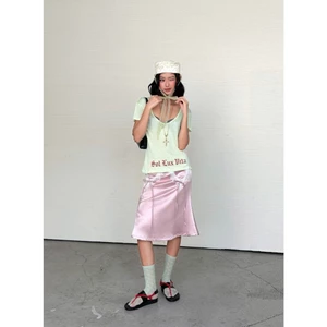 Seollem Satin Skirt - Remmus | Chân váy lụa satin ngọc trai form midi - BST ACID CANDY