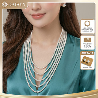[ DAISYN ] N449 choker ,dây chuyền mang áo dài , vòng cổ mang áo dài, dây chuyền hạt Ngọc hạt trai 4-6-8mm 3 sợi cho nữ