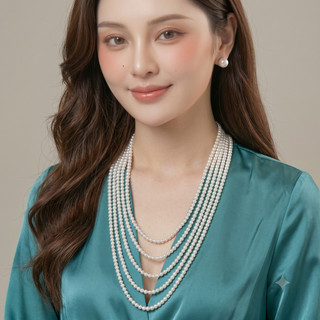 [ DAISYN ] N449 choker ,dây chuyền mang áo dài , vòng cổ mang áo dài, dây chuyền hạt Ngọc hạt trai 4-6-8mm 3 sợi cho nữ