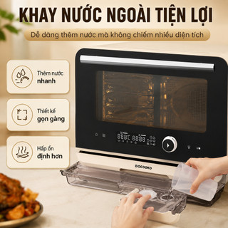 Lò nướng hấp đa năng QCOOKO 22L chuyên chiên, nướng, hấp sẵn chương trình 80 m