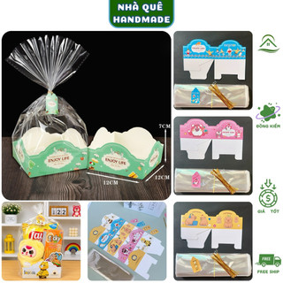 50 Túi Đựng Set Bánh Kẹo Hoạt Hình Cho Bé – Túi Quà Sinh Nhật, Trung Thu, Thiếu Nhi