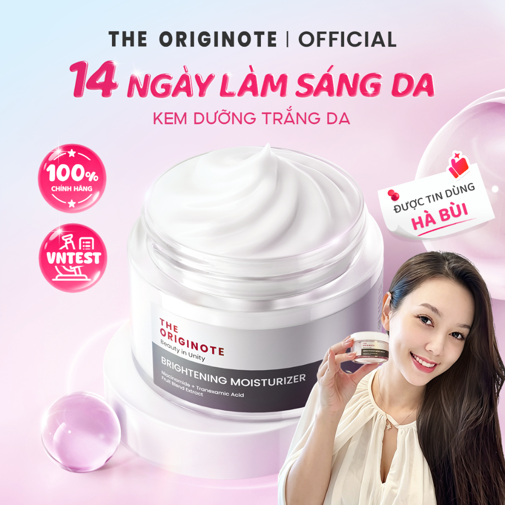 Kem Dưỡng Sáng Da The Originote Trắng Da Mặt Dưỡng Ẩm Mờ Thâm Nám Không Dính Gel Niacinamide với Tranexamic Acid