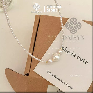 [ DAISYN ] N415 choker vòng cổ hạt ngọc nhân tạo đá, dây chuyền ngọc nhân tạo đá dây chuyền mang áo dài