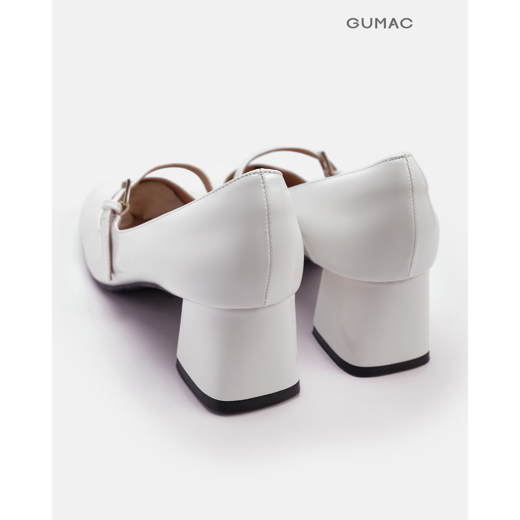 Giày Cao Gót Nữ GUMAC Gót Vuông 5cm Quai Khóa Thời Trang GF04057