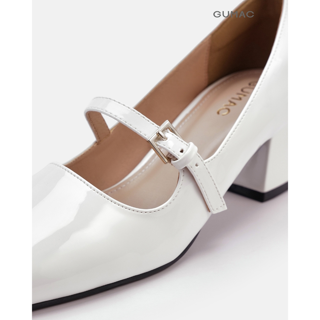 Giày Cao Gót Nữ GUMAC Gót Vuông 5cm Quai Khóa Thời Trang GF04057