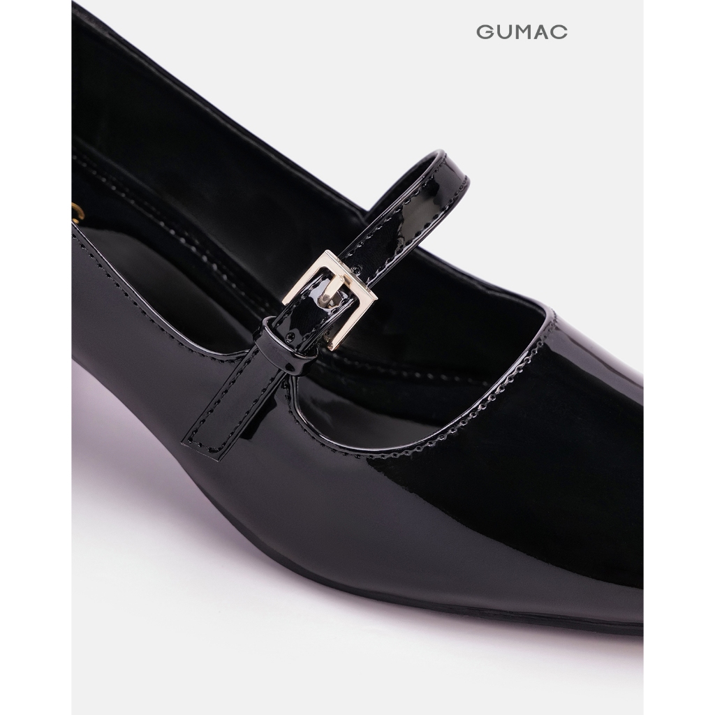 Giày Cao Gót Nữ GUMAC Gót Vuông 5cm Quai Khóa Thời Trang GF04057