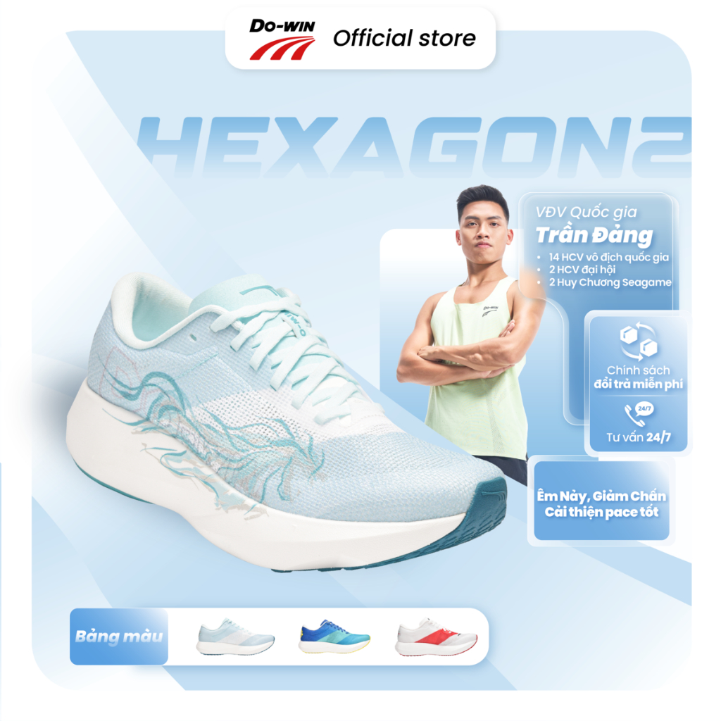 [PHIÊN BẢN ĐẶC BIỆT] Giày Chạy Bộ Do-win Hexagon2 2026 – Phù Hợp Nam Nữ, Thoáng Khí, Bền Nhẹ Êm Nảy