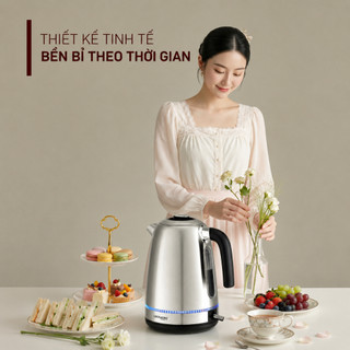 Ấm Siêu Tốc Inox 304 1.7L LK-1083 Công Suất 2200W Đun Sôi Nhanh An Toàn Cho Gia Đình