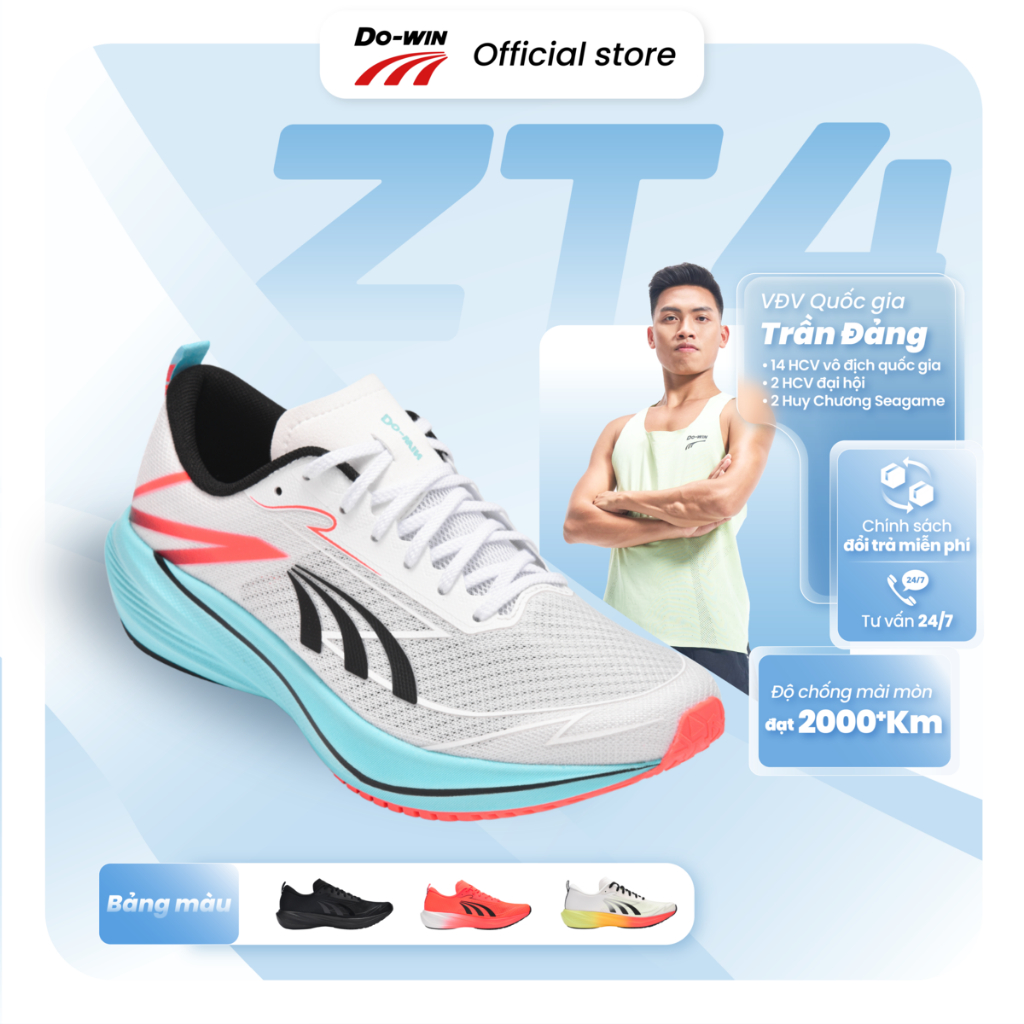 Giày thể thao chạy bộ nam nữ Do-win ZT4 tập luyện hàng ngày, êm nảy, giảm chấn, siêu bền, đầm chân