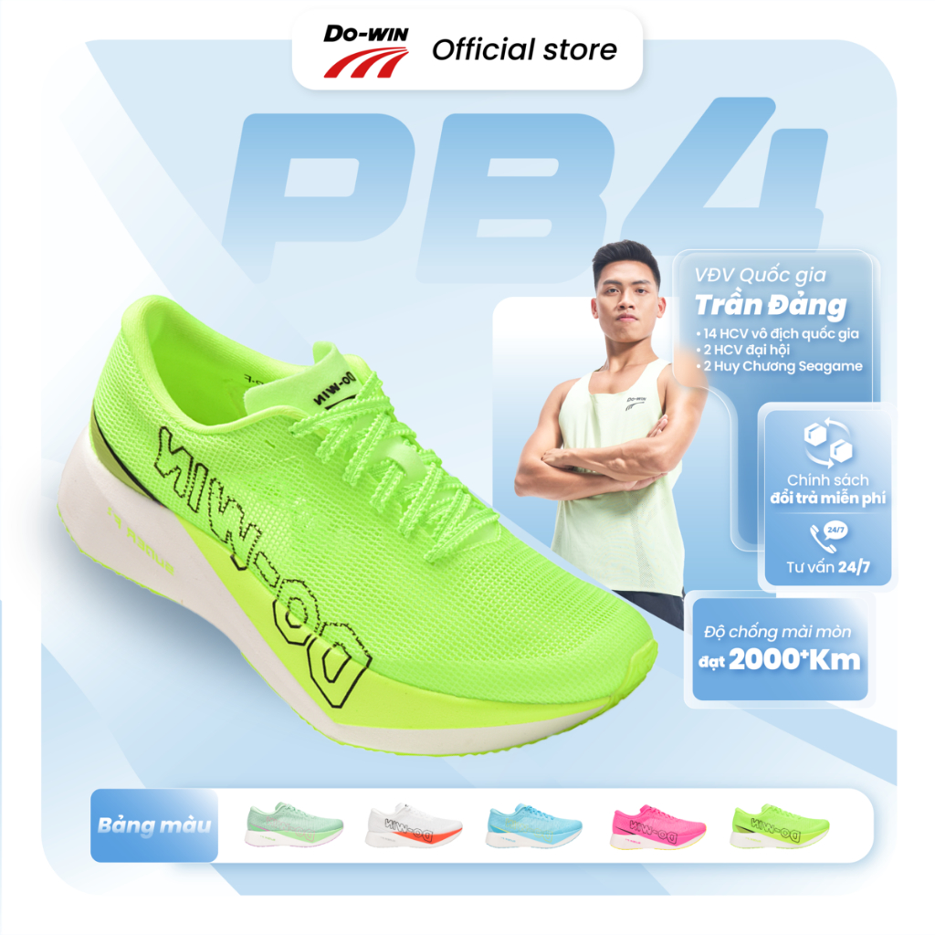 Giày thể thao chạy bộ nam nữ Do-win PB4 Công nghệ Full Carbon mới nhất, êm nảy, thoáng khí, nhẹ lướt