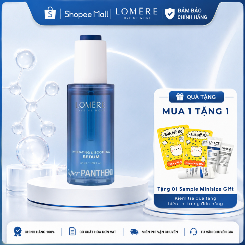 [MALL] Tinh chất LOMERE Super Panthenol B5 Serum khoáng phục hồi, cấp ẩm, làm dịu mọi loại da, da nhạy cảm 50ml
