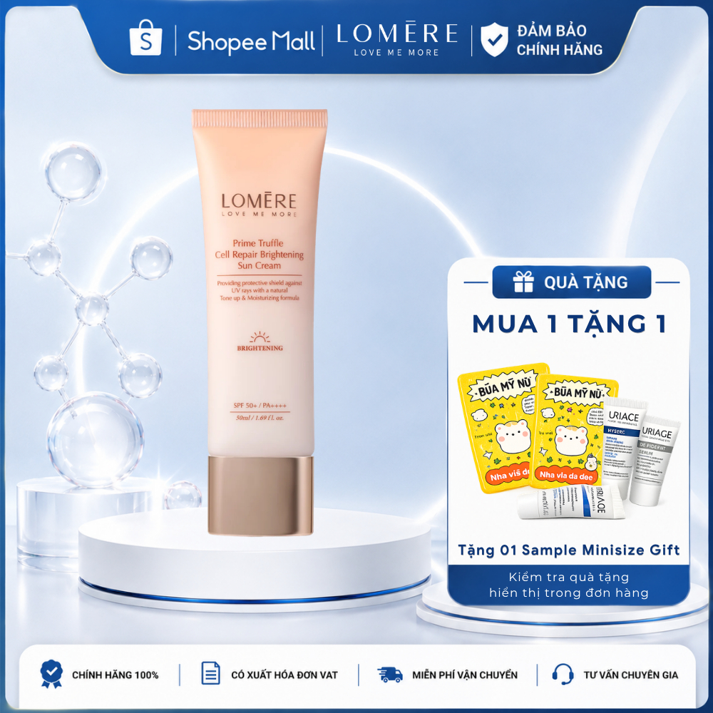 [MALL] Kem chống nắng dưỡng trắng phổ rộng LOMERE Prime Trufle Cell Repair Brightening Sun Cream 50ml