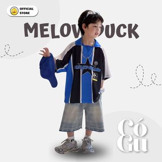 Áo T-Shirt Cổ Polo Xanh Sọc Đen Ngôi Sao 52 Bé Trai Mellow Duck (4-13 Tuổi) B2606025