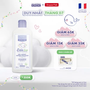 Gel Tắm Gội Hữu Cơ JONZAC Dành Cho Bé Từ Sơ Sinh (250Ml-500Ml)