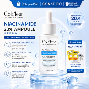 Tinh Chất Cok'lear Niacinamide 20% Ampoule Dưỡng Sáng Da & Se Khít Lỗ Chân Lông Serum Coklear 30ml