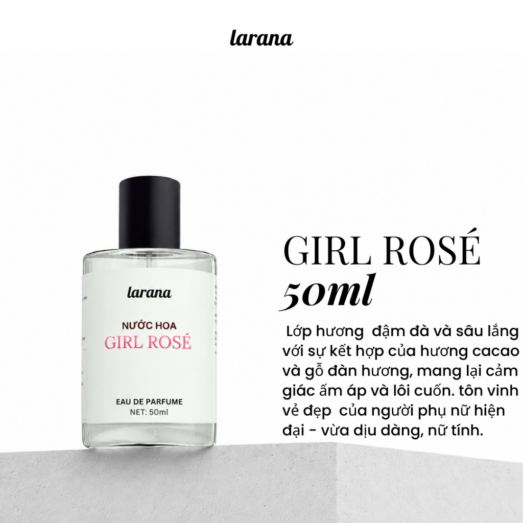 Nước hoa nữ Good Girl/Girl Rosé thương hiệu Larana hương thơm ngọt ngào quyến rũ, nữ tính dung tích tùy chọn
