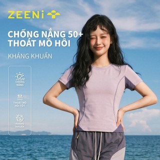 ZEENi Áo thun ngắn Áo thun thể thao Thể thao ngoài trời Trang phục du lịch & thể dục Màu tím Ridge,size S-2XL