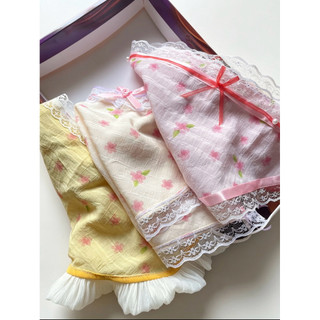 Khăn trùm đầu hoa nhí, khăn turban đội đầu đi biểm tam giác , banada phối ren (Q11) [T1-KHO2]