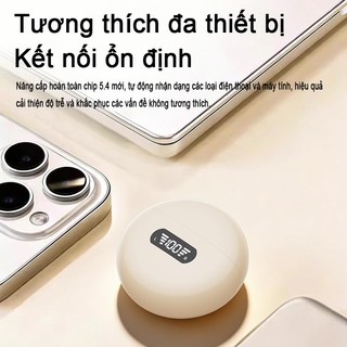 Tai nghe silicone không dây Bluetooth, màn hình hiển thị LED, micrô tích hợp, điều khiển cảm ứng vân tay