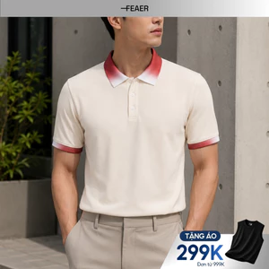 Áo Polo OMBRE chuyển màu cổ và tay áo nổi bật, thiết kế tinh giản hiện đại, form chuẩn - FEAER