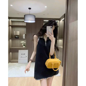 Váy thô polo cổ kẻ khóa ngực #soeucappp