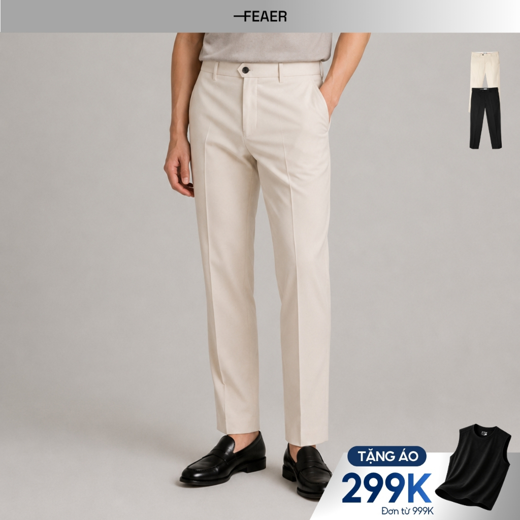 Quần tây SMART DAILY nam form đứng hack dáng, chất vải Wool mềm mịn ít nhăn, quần công sở lịch lãm dễ phối đi làm - FEAE