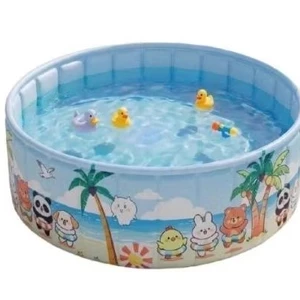 Hồ Bơi Khung 1m6 Cho Bé Khung Thép Chắc Chắn Bạt Nhựa PVC Hồ Bơi Chống Thấm An Toàn Cho Trẻ