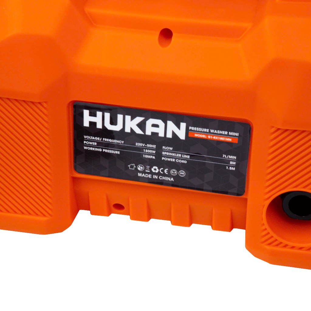 Máy Rửa Xe Mini HUKAN G1-RX1801MN, Áp Suất 10MPA, Động Dây Đồng Bền Bỉ, Tặng bộ phụ kiện