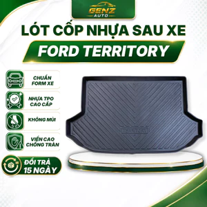 Lót cốp Ford Territory 2022 - Nay - Nhựa dẻo TPO Không mùi, Chuẩn khít form xe, Chống thấm nước