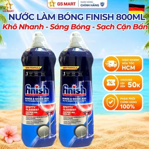 Nước Làm Bóng Finish Ly Chén Bát Sáng Bóng Giảm Vệt Đốm Nước Hiệu Quả 800ml Nhập Khẩu Đức