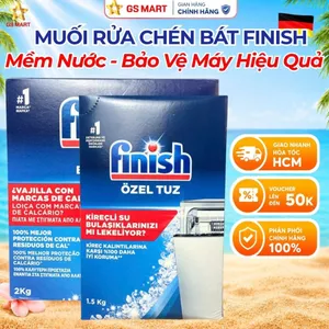 Muối Rửa Bát Làm Mềm Nước Finish Chống Cặn Canxi Bảo Vệ Hệ Thống Máy 1.5kg, 2kg Nhập Khẩu Đức
