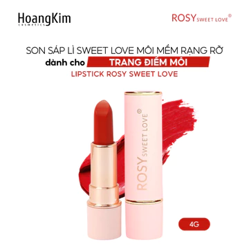 Son sáp Rosy Sweet Love son sáp lì, son thỏi nhung lì Rosy Matte Lipstick 4g