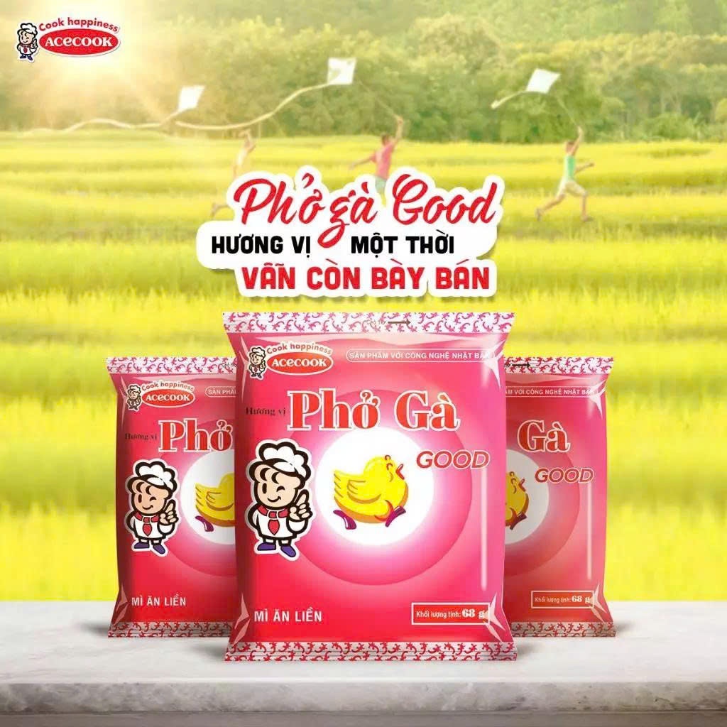 (Thùng 30 Gói)Mì GOOD Phở Gà 68g Chính Hãng - Mì Ăn Liền Hương Vị Phở Gà, Mì Gói Tiện Lợi Thơm Ngon Đậm Đà Cho Gia Đình