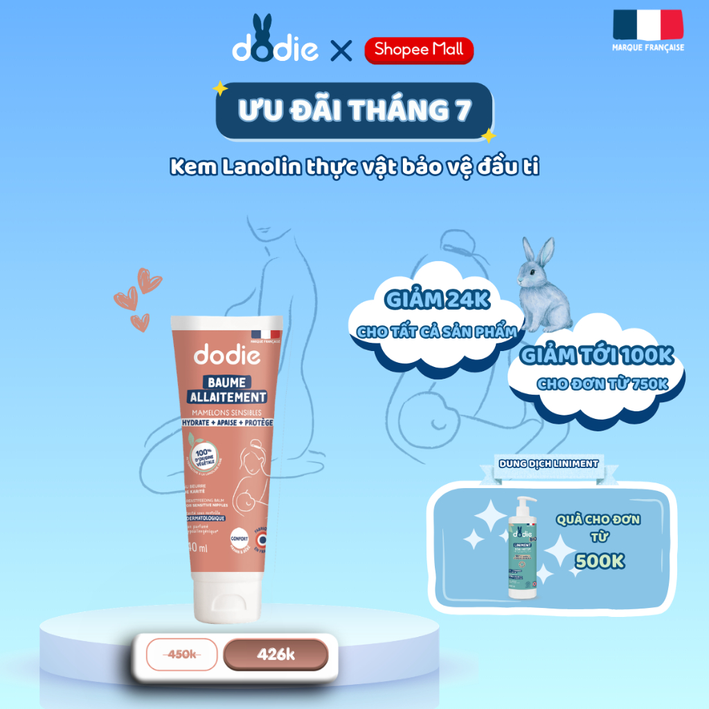 [DODIE] Kem Lanolin thực vật bảo vệ đầu ti - chống rạn nứt đầu ti - 40ml - Chính hãng [DATE T5/2027]
