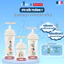 Bình sữa nhựa PP AVEC FONT đa tốc độ chống đầy hơi - 150ml/270ml/330ml - Xanh/Hồng