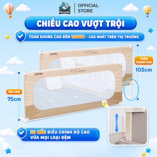 Thanh Chắn Giường Pakey Cao Cấp New 2026, Chắn Giường Cải Tiến Khóa Kép, Khung Thép Dày Dặn, Nâng Hạ 1 Tay Dễ Dàng