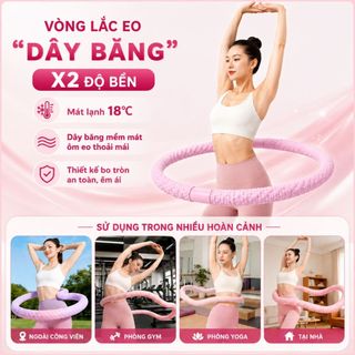 Vòng lắc eo Hula lụa băng mát lạnh 1.5kg 2kg êm ai dễ tập tại nhà khóa U-Lock X2 độ bền DC002 VIOTA FIT