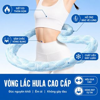 Vòng lắc eo Hula lụa băng mát lạnh 1.5kg 2kg êm ai dễ tập tại nhà khóa U-Lock X2 độ bền DC002 VIOTA FIT