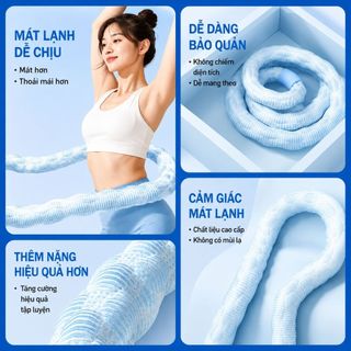 Vòng lắc eo Hula lụa băng mát lạnh 1.5kg 2kg êm ai dễ tập tại nhà khóa U-Lock X2 độ bền DC002 VIOTA FIT