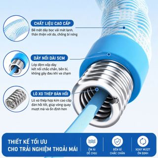 Vòng lắc eo Hula lụa băng mát lạnh 1.5kg 2kg êm ai dễ tập tại nhà khóa U-Lock X2 độ bền DC002 VIOTA FIT