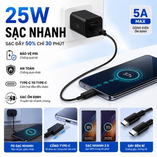Cáp Sạc Nhanh 25W Type C Tương Thích Với Galaxy S24 S23 S22 S21 S20 FE A55 A54 A35 A34 A25 A15 Z Fold Z Flip USB C Dây S